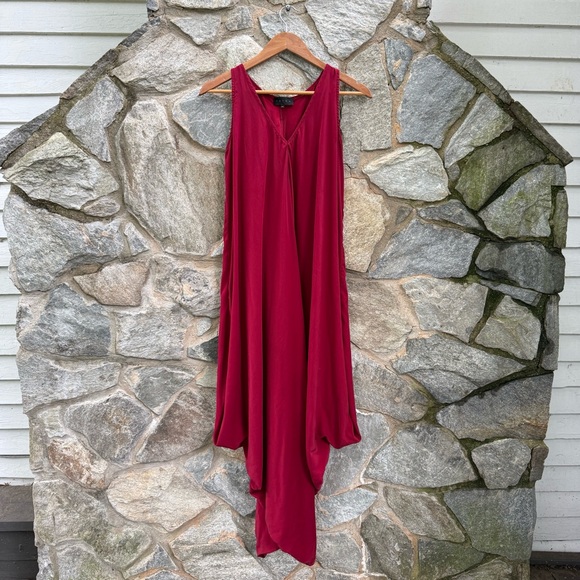 Hatch Dresses & Skirts - Hatch Collection The Soiree Dress Red Sleeveless Draped Maxi Maternity